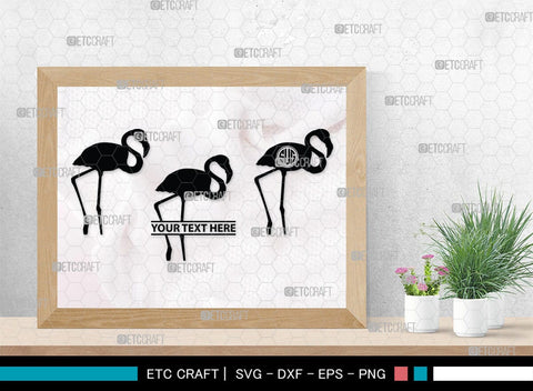Flamingo Monogram, Flamingo Silhouette, Flamingo SVG, Flamingo Bird Svg, Flamingo Beach Svg, Safari Flamingo Svg, SB00266 SVG ETC Craft 