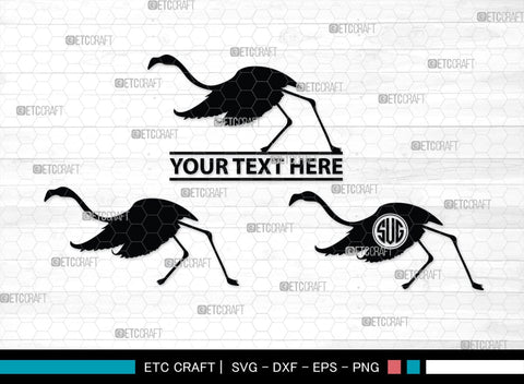 Flamingo Monogram, Flamingo Silhouette, Flamingo SVG, Flamingo Bird Svg, Flamingo Beach Svg, Safari Flamingo Svg, SB00266 SVG ETC Craft 