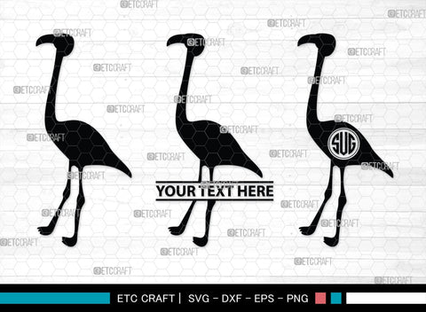 Flamingo Monogram, Flamingo Silhouette, Flamingo SVG, Flamingo Bird Svg, Flamingo Beach Svg, Safari Flamingo Svg, SB00266 SVG ETC Craft 