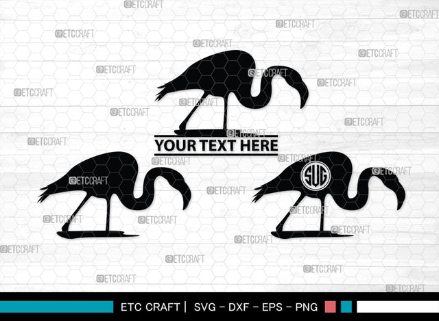 Flamingo Monogram, Flamingo Silhouette, Flamingo SVG, Flamingo Bird Svg, Flamingo Beach Svg, Safari Flamingo Svg, SB00266 SVG ETC Craft 