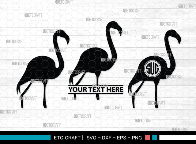 Flamingo Monogram, Flamingo Silhouette, Flamingo SVG, Flamingo Bird Svg, Flamingo Beach Svg, Safari Flamingo Svg, SB00266 SVG ETC Craft 
