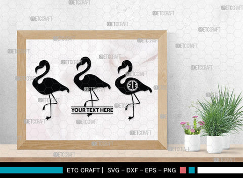 Flamingo Monogram, Flamingo Silhouette, Flamingo SVG, Flamingo Bird Svg, Flamingo Beach Svg, Safari Flamingo Svg, SB00266 SVG ETC Craft 