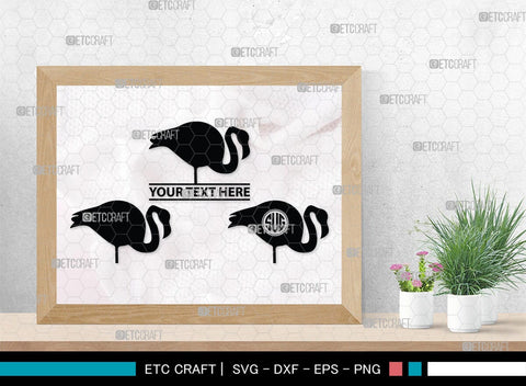 Flamingo Monogram, Flamingo Silhouette, Flamingo SVG, Flamingo Bird Svg, Flamingo Beach Svg, Safari Flamingo Svg, SB00266 SVG ETC Craft 