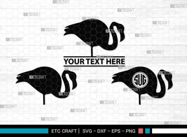 Flamingo Monogram, Flamingo Silhouette, Flamingo SVG, Flamingo Bird Svg, Flamingo Beach Svg, Safari Flamingo Svg, SB00266 SVG ETC Craft 