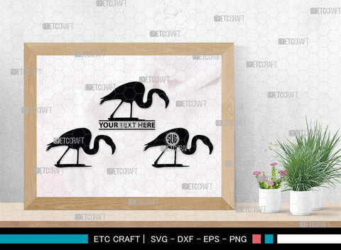 Flamingo Monogram, Flamingo Silhouette, Flamingo SVG, Flamingo Bird Svg, Flamingo Beach Svg, Safari Flamingo Svg, SB00266 SVG ETC Craft 