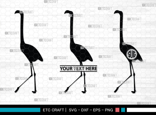 Flamingo Monogram, Flamingo Silhouette, Flamingo SVG, Flamingo Bird Svg, Flamingo Beach Svg, Safari Flamingo Svg, SB00266 SVG ETC Craft 
