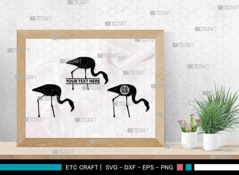 Flamingo Monogram, Flamingo Silhouette, Flamingo SVG, Flamingo Bird Svg, Flamingo Beach Svg, Safari Flamingo Svg, SB00266 SVG ETC Craft 