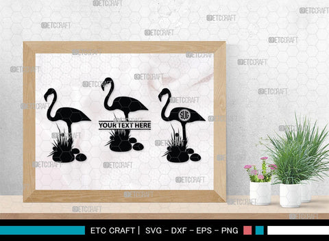 Flamingo Monogram, Flamingo Silhouette, Flamingo SVG, Flamingo Bird Svg, Flamingo Beach Svg, Safari Flamingo Svg, SB00266 SVG ETC Craft 
