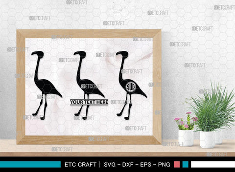 Flamingo Monogram, Flamingo Silhouette, Flamingo SVG, Flamingo Bird Svg, Flamingo Beach Svg, Safari Flamingo Svg, SB00266 SVG ETC Craft 