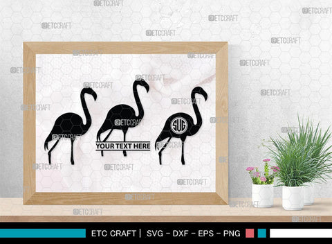 Flamingo Monogram, Flamingo Silhouette, Flamingo SVG, Flamingo Bird Svg, Flamingo Beach Svg, Safari Flamingo Svg, SB00266 SVG ETC Craft 