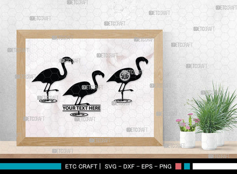 Flamingo Monogram, Flamingo Silhouette, Flamingo SVG, Flamingo Bird Svg, Flamingo Beach Svg, Safari Flamingo Svg, SB00266 SVG ETC Craft 