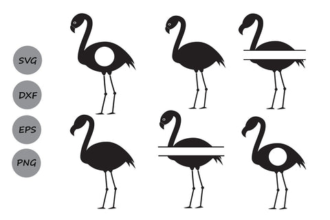 Flamingo Monogram| Pink Flamingo SVG Cut Files SVG CosmosFineArt 