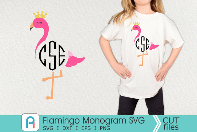 Flamingo Monogram Svg, Flamingo Svg, Flamingo Clipart SVG Pinoyart Kreatib 