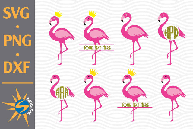 Flamingo Monogram SVG, PNG, DXF Digital Files Include SVG SVGStoreShop 