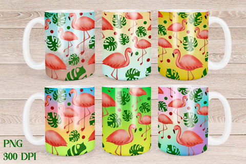 Flamingo mug design | Summer mug sublimation Sublimation Svetana Studio 