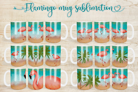 Flamingo mug design | Tropical mug sublimation Sublimation Svetana Studio 