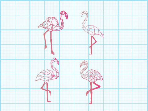 Flamingo Pink Geomatical Print SVG Johan Ru designs 