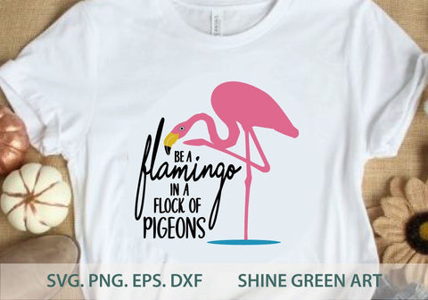 Flamingo Quotes SVG - Summer SVG Shine Green Art 