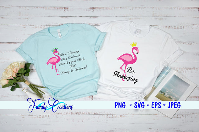 Flamingo Sayings v5 SVG Family Creations 