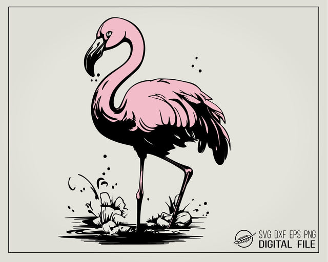 Flamingo splash SVG file SVG Boertiek 