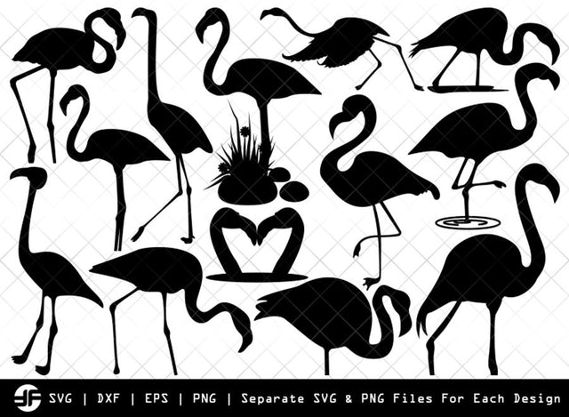 Flamingo SVG Cut File | Flamingle Bird Silhouette Bundle SVG ETC Craft 