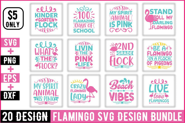 Flamingo Svg Design Bundle SVG SVGista 