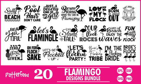 Flamingo SVG Designs Bundle SVG PatternFeed8 
