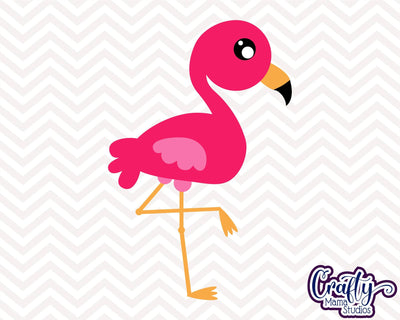 Flamingo SVG - Flamingo Cut File SVG Crafty Mama Studios 
