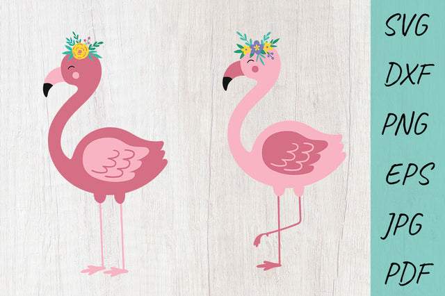 Flamingo SVG , Pink Flamingo, Floral Flamingo SVG Cut File SVG Irina Ostapenko 