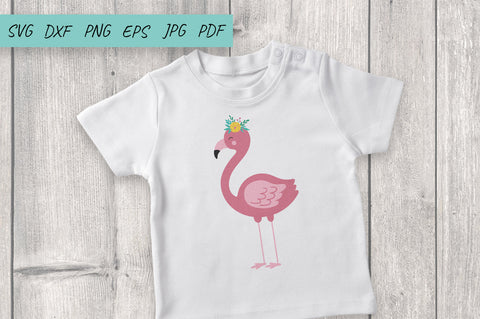 Flamingo SVG , Pink Flamingo, Floral Flamingo SVG Cut File SVG Irina Ostapenko 