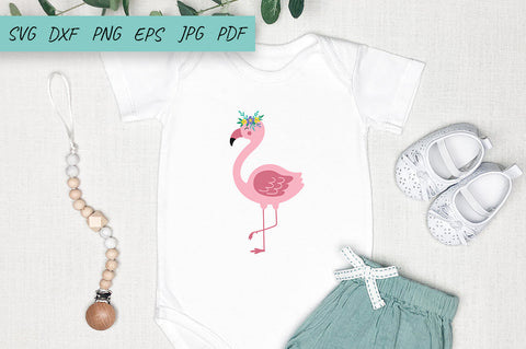 Flamingo SVG , Pink Flamingo, Floral Flamingo SVG Cut File SVG Irina Ostapenko 