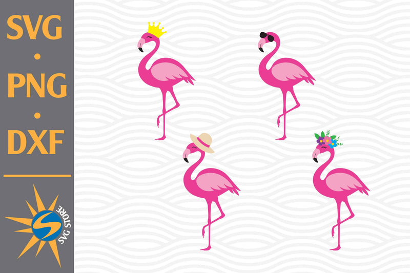 Flamingo SVG, PNG, DXF Digital Files Include - So Fontsy