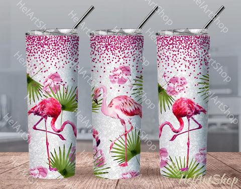 Flamingo Tumbler PNG Sublimation, Tropical Tumbler Png Sublimation _HelArtShop_ 