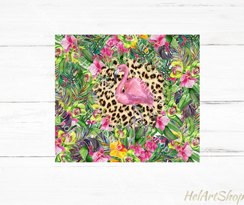 Flamingo Tumbler PNG Sublimation, Tropical Tumbler Png Sublimation _HelArtShop_ 