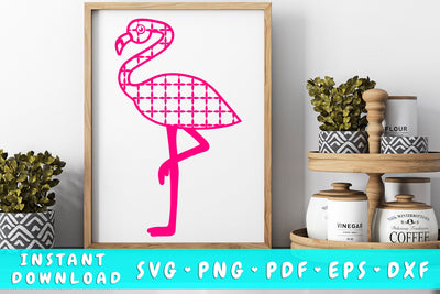 Flamingo With Decorative Pattern SVG SVG HappyDesignStudio 