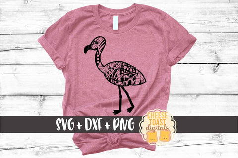 Flamingo - Zen Doodle Art - Animal SVG PNG DXF Files SVG Cheese Toast Digitals 