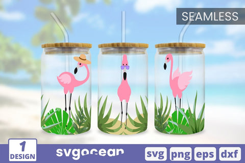 Flamingos Can Glass Wrap SVG SVG SvgOcean 