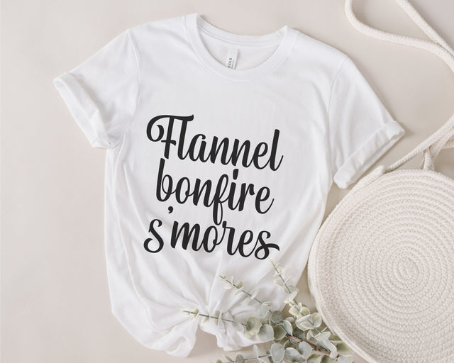 Flannel Bonfire S'mores SVG, Sweater Weather svg, Thankful svg, Pumpkin Spice svg, Cozy svg, Autumn svg, shirt design svg, svg for shirt SVG Fauz 