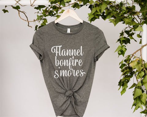 Flannel Bonfire S'mores SVG, Sweater Weather svg, Thankful svg, Pumpkin Spice svg, Cozy svg, Autumn svg, shirt design svg, svg for shirt SVG Fauz 
