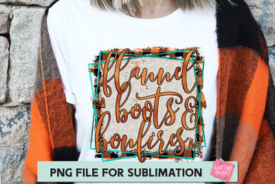 Flannel Boots Bonfires, Fall Sublimation, Autumn Sublimation Design, Fall Sublimation Quote, Hello Fall Sublimation SVG Craft Pixel Perfect 