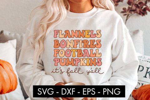 Flannels Bonfires Football Pumpkins SVG Cut File PNG SVG Freeling Design House 