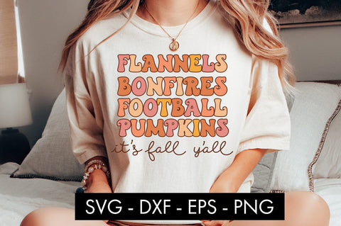Flannels Bonfires Football Pumpkins SVG Cut File PNG SVG Freeling Design House 