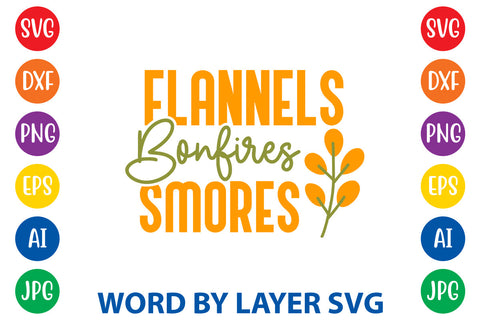 Flannels Bonfires Smores, Fall SVG Design SVG Rafiqul20606 