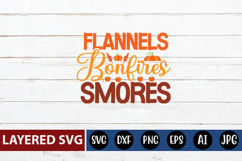 Flannels Bonfires Smores svg cute file SVG Blessedprint 