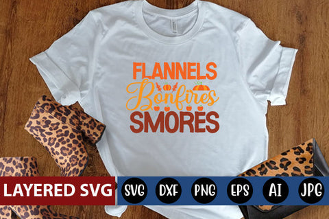 Flannels Bonfires Smores svg cute file SVG Blessedprint 