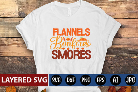 Flannels Bonfires Smores svg cute file SVG Blessedprint 
