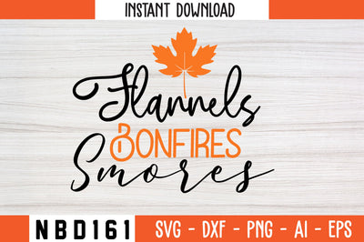 Flannels Bonfires Smores Svg Design SVG Nbd161 