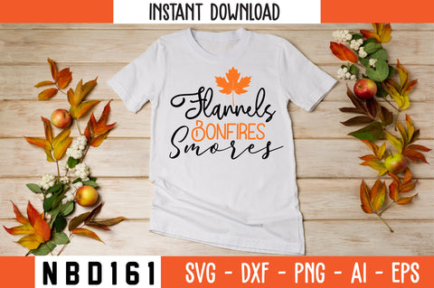 Flannels Bonfires Smores Svg Design SVG Nbd161 