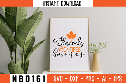Flannels Bonfires Smores Svg Design SVG Nbd161 
