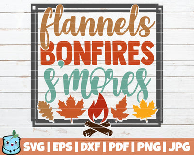 Flannels Bonfires Smores SVG MintyMarshmallows 